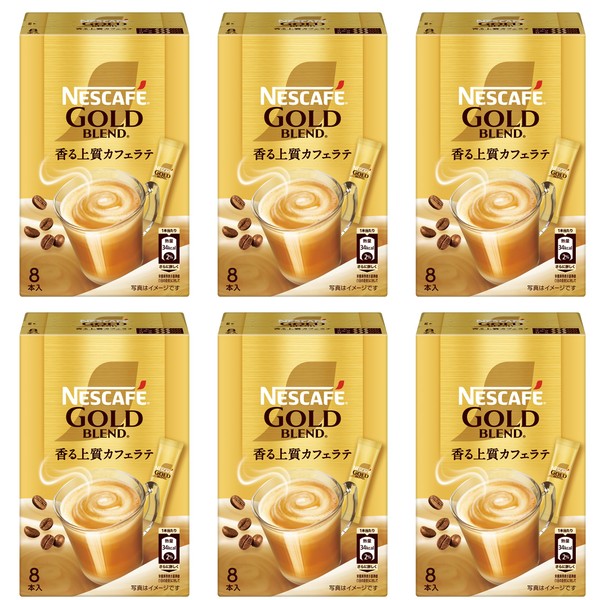 Nescafe Gold Blend Stick Coffee, 8 Bottles x 6 Boxes