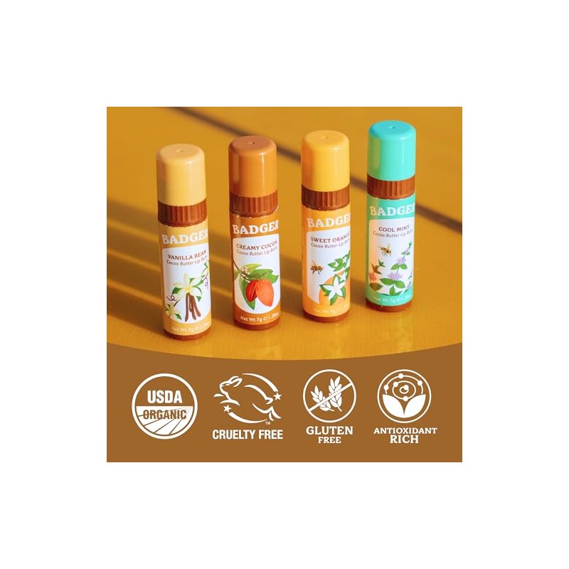 Fair Trade Cocoa Butter Lip Balm Four Pack