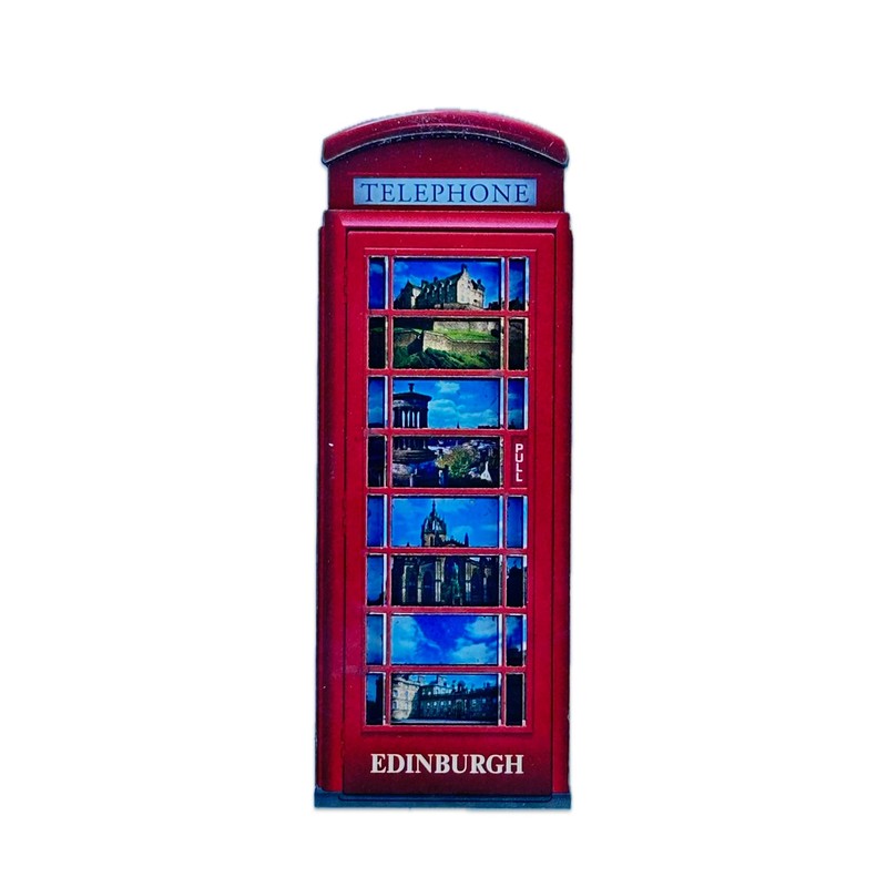 LILAJ Scottish Fridge Magnets 6-Pack - Edinburgh Castle, Telephone Box,