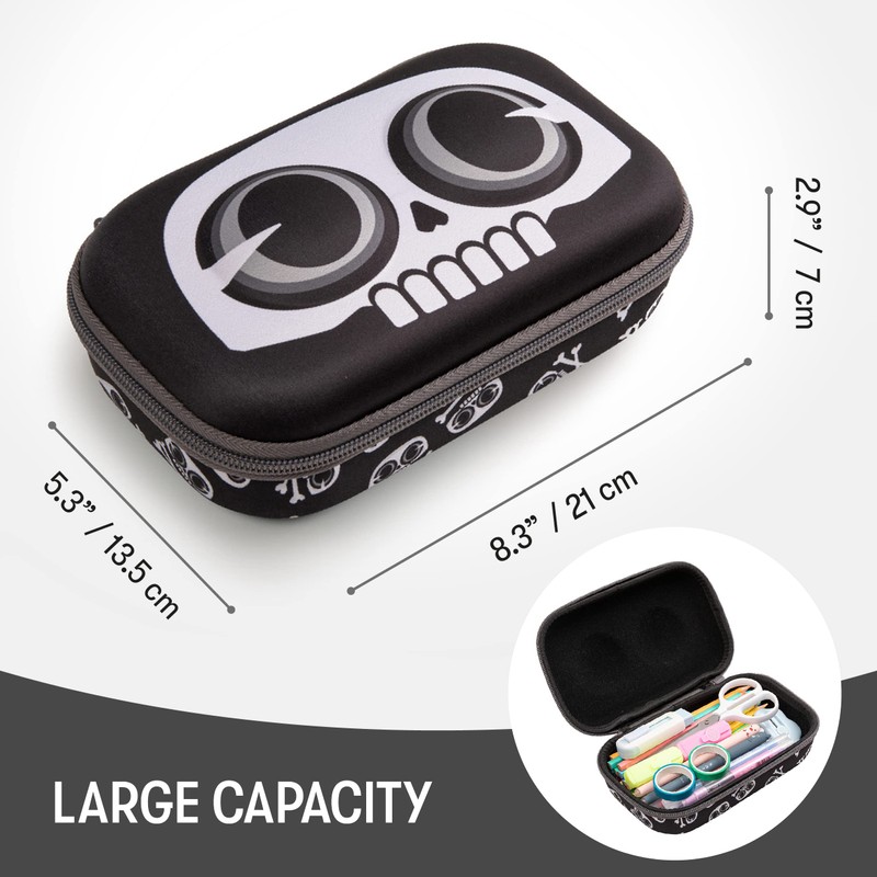 ZIPIT Calavera Estuche para lápices para niños | Estuche de