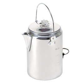 Stansport Camper's Percolator Coffee Pot 9 Cups (277) Silver