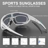 X-TIGER Polarized Sports Sunglasses with 5 Interchangeable Lenses,Mens Womens Cycling