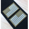 2x3.5 Reflective US USA American Flag Tactical Patches Hook-Fastener Backing