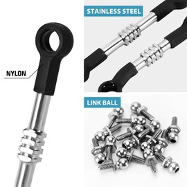 INJORA Adjustable Stainless Steel Links Set for Losi Micro-B/Micro-T