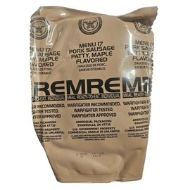 Genuine USGI MRE [Meal, Ready to Eat] Inspection Date 01/2026 or Newer [New Packaging] - You Choose Menu Ration with Entree, Snacks, Dessert, Drink Mix, Utensils, Condiments and FRH. (Maple Sausage Patty)