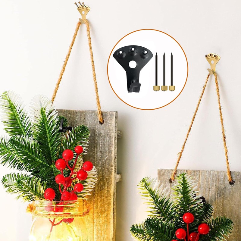5WYOUKE Wall Hanging Hooks with Nails, 10 Pieces, Load Capacity