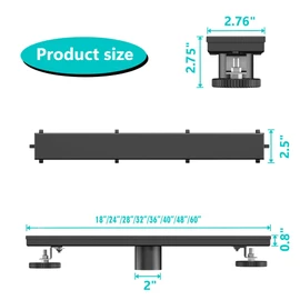 Neodrain 28 in Matte Black Linear Shower Drain- with 2-in-1 Flat & Tile Insert Cover, 304 Stainless Steel Rectangle Shower Floor Drain,Floor Shower Drain