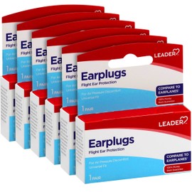 LEADER Super Soft Adult Flight Ear Plugs, Air Pressure Discomfort Relief, Airplane Travel Ear Protection, Helps Inflight Ear Discomfort, (Compare to EarPlanes) 6 Pairs