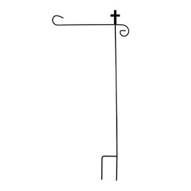 Briarwood Lane Wrought Iron Cross Garden Flag Stand 40" H