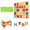 Gitua 2 Stück Holzpuzzle Spielzeug, Bunt Alphabet ABC Buchstaben Zahlen