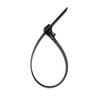 50 x Black Plastic Cable Ties Releasable Heavy Duty Large