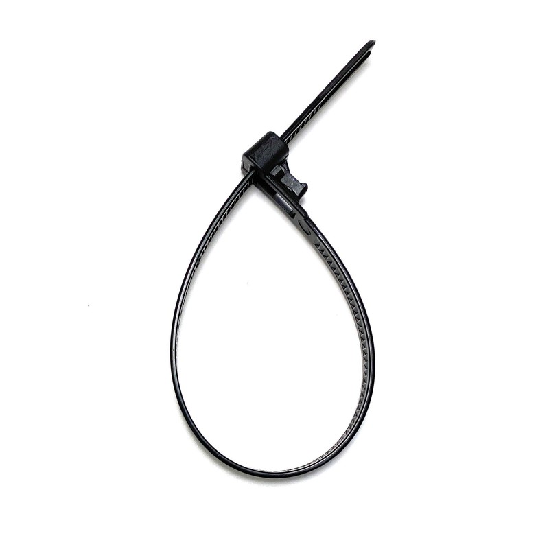 50 x Black Plastic Cable Ties Releasable Heavy Duty Large