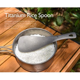 Boundless Voyage Titanium Rice Spoon Serving Spoon Kitchen Utensils Rice Paddle Rice Scooper Household Rice Shovel Scoop Home Cooking Tool Ti1079T