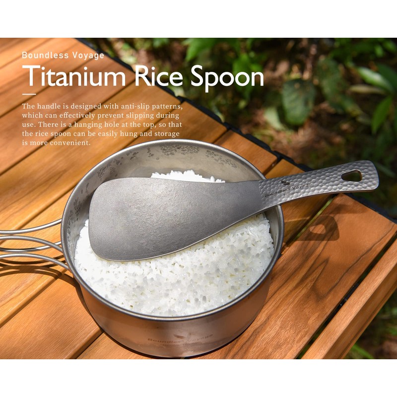 Boundless Voyage Titanium Rice Spoon Serving Spoon Kitchen Utensils Rice
