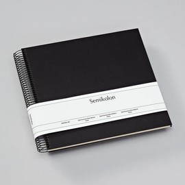 Spiral Album ''Economy'' medium/cream black +++ 20 sheets photo mounting board +++ SCRAP - PHOTOBOOK +++ Quality made by Semikolon