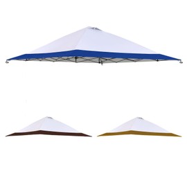 Fokocy 13x13 Canopy Replacement Top Cover,Single Tier Waterproof Silver Coated Canopy fits Coleman Outdoor Garden Camping Tent(Top Only not Include Frame