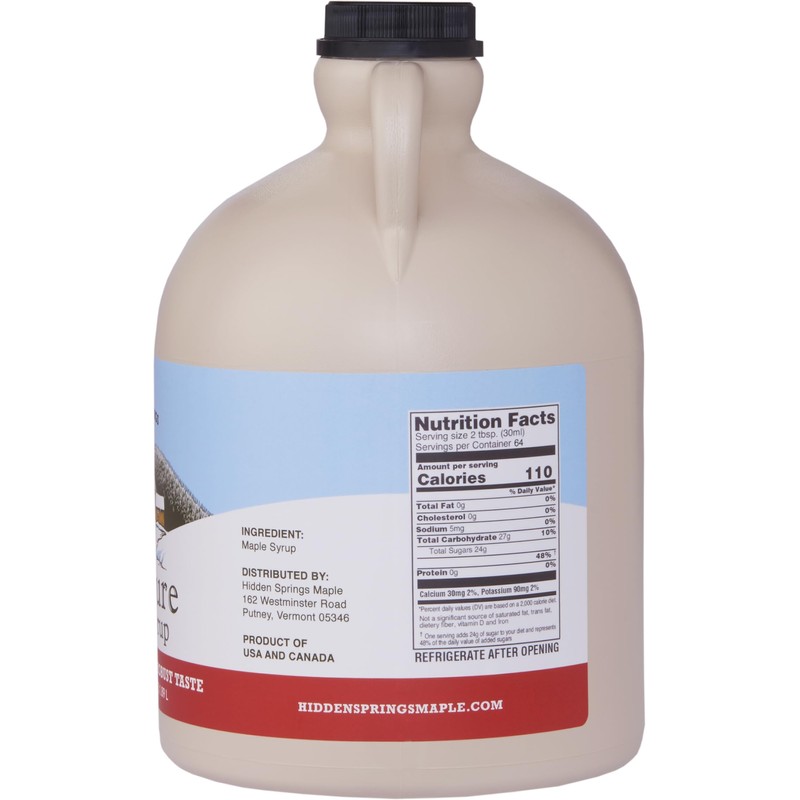 Hidden Springs Maple Dark Half Gallon 100% Pure Maple Syrup