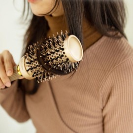 Self-Perm Root Volume Jumbo Heat-Conducting Round Brush Heat-Conducting Brush Gold Large (53)