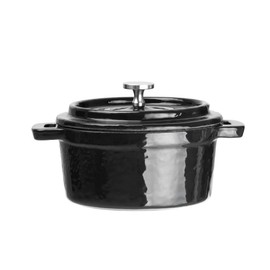 Vogue Cast Iron Round Mini Pot 49X99X130mm 240ml Stockpot Saucepan Cookware