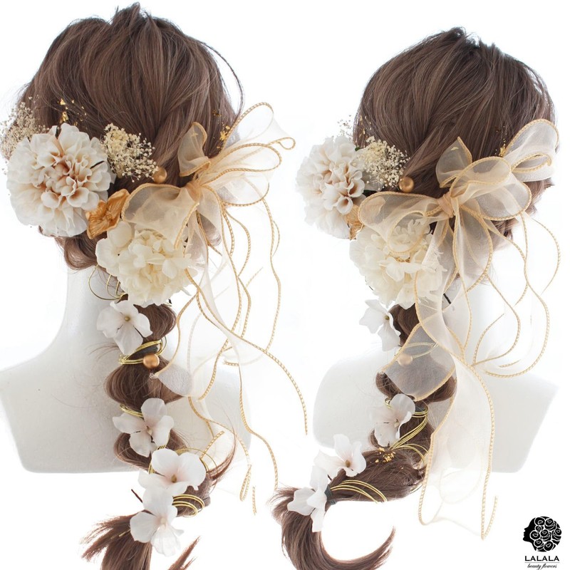 [LALALA] 卒業式・成人式にふさわしい華やか髪飾り 和装 七五三 結婚式 入学式 花火 浴衣 着物 袴