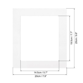 uxcell 7.9" x 9.8" Picture Mat, Core Bevel Cut Frame Mattes for 6" x 8" Photos Pictures Artwork Painting Display, White 14 Pcs