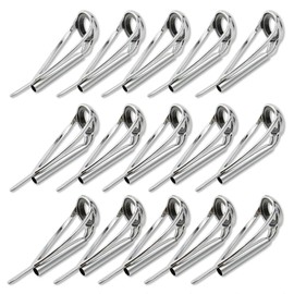 Top Guide, Rod Guide, Thread Winding Type, Stainless Steel, Fishing Rod Tip, Repair, 15 Piece Set (0.3 - 0.1 - 0.1 inches (8 - 2.2 mm), 0.3 - 0.1 inches (8 - 2.4 mm), 0.3 - 0.1 inches