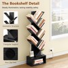 Hoctieon 6 Tier Tree Bookshelf, Tall Bookcase with Drawer, Freestanding