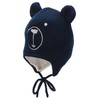 Sterntaler Unisex Children's Knitted Hat with Ties, navy