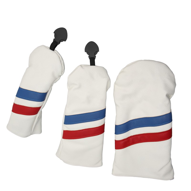 3PCS Golf Club Head Cover for Driver Fairway Woods Headcovers