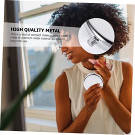 PACKOVE Double Sided Compact Makeup Mirror Portable Folding Travel Pocket Mirror for Lightweight Metal for Go Touch Ups