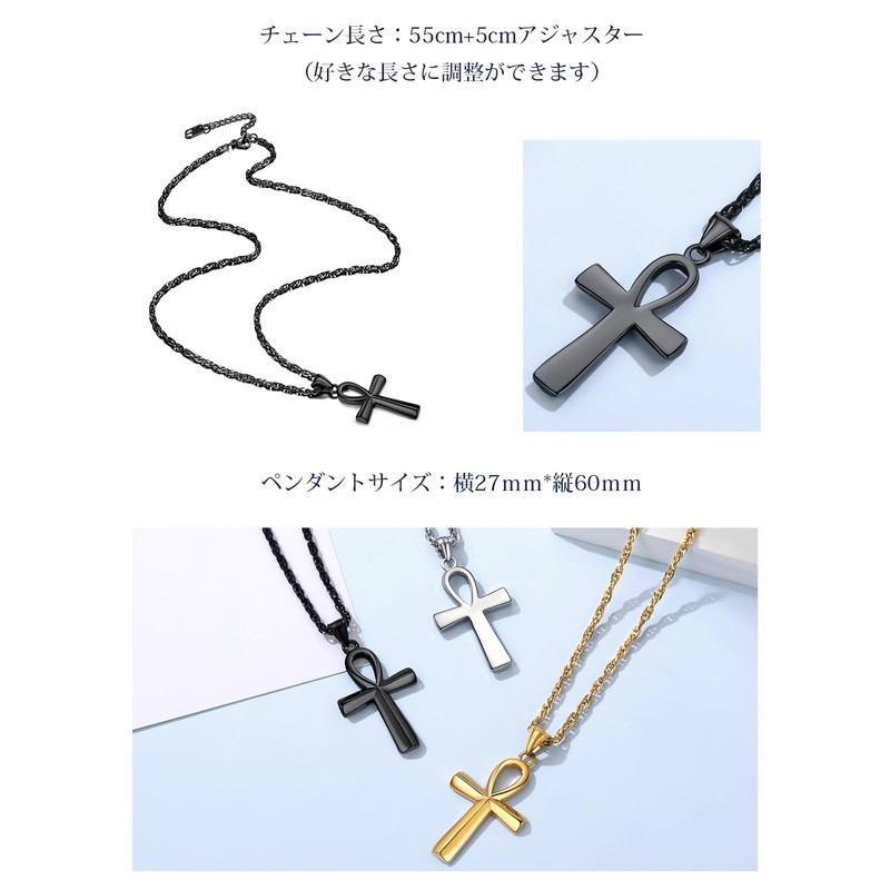 Suplight Eye of Horus Necklace, Men's, Popular, Silver, Surgical Stainless