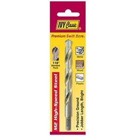 IVY Classic 01129 29/64-Inch M2 High Speed Steel Drill Bit, 118-Degree Point, Reduced Shank, 1/Card