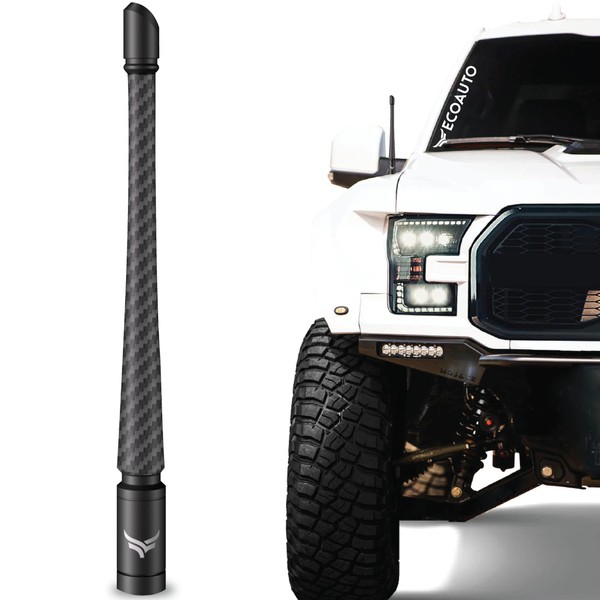 EcoAuto Universal Radio Antenna Topper for Trucks (8") - Compatible with Ford F-Series, Dodge Ram, Chevy Silverado, Jeep Wranglers & More - Ford F150 Accessories & Jeep Wrangler Accessories
