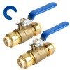 STYDDI 1/2 Inch PEX Brass Full Port Push-Fit Ball Valve,
