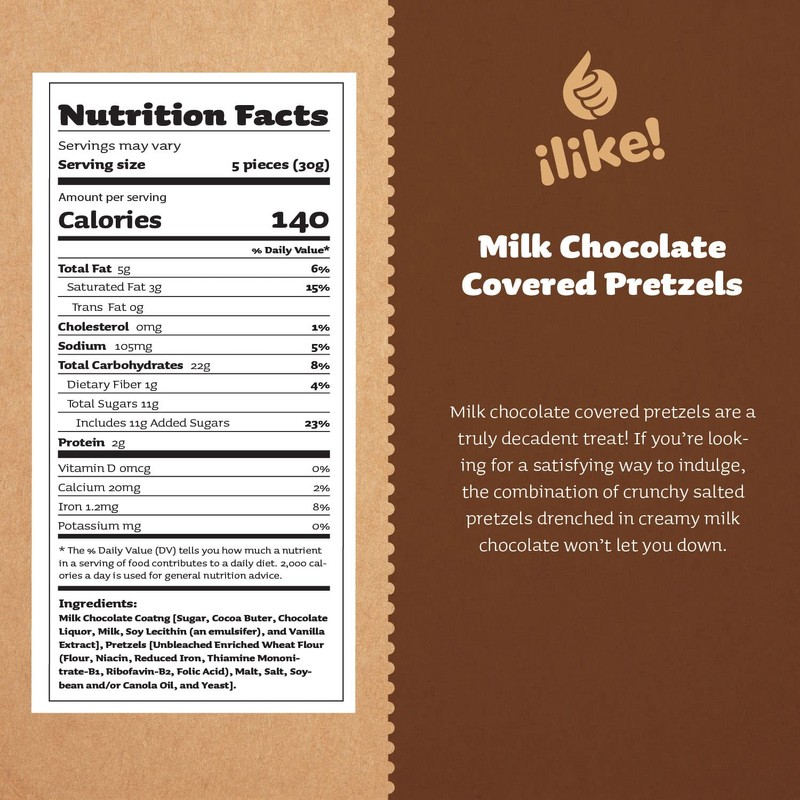 Milk Chocolate Covered Pretzels, 1-Pound Bag