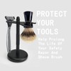 IEMIEBSHA Razor and Shaving Brush Stand, Safety Razor Display Stand