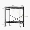 Zhongma 2 Tier Sturdy Metal Plant Stand with Wheels,Heavy Duty