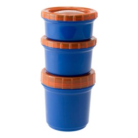 Cool Gear International Lunch Box with Ice Packs, Snack Stacker, S, 7.8 fl oz (200 ml), M, 8.3 fl oz (210 ml), L 9.5 fl oz (270 ml), Blue