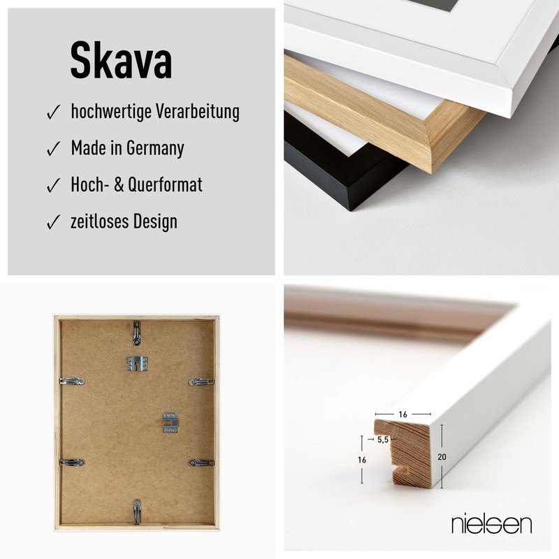 nielsen Skava 24 x 30 cm White Wooden Photo Frame