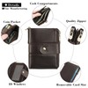 GOIACII Men's Leather Wallet RFID Protection Multifunctional Buckle Zippers Wallet