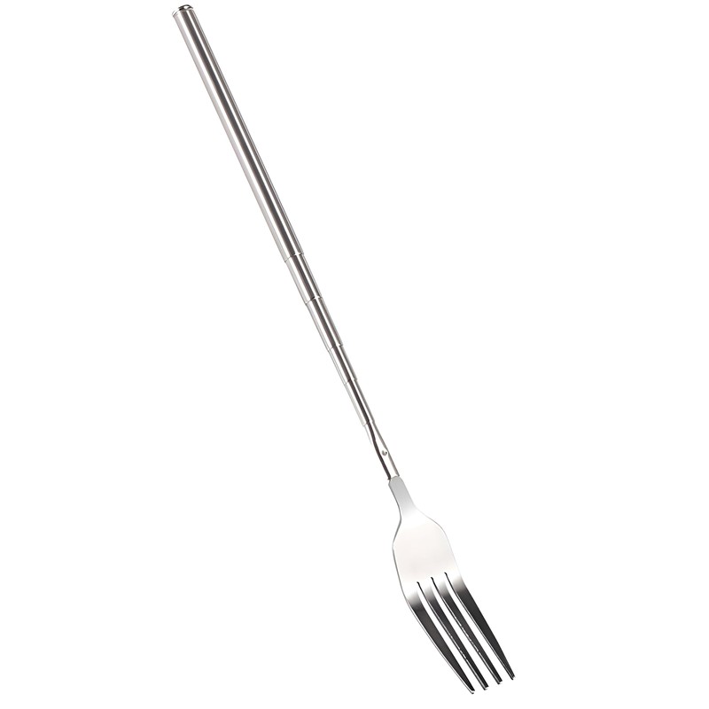 Lamdo Extendable Fork, 8.7-25.4in Stainless Steel Dinner Fruit Dessert Retractable