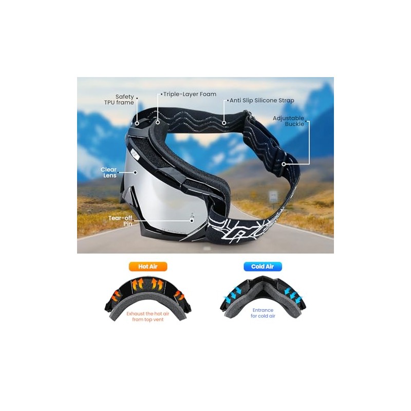 MX Goggles NK-1025 Motocross Goggles Men Women