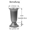 Engelland Round Plastic Garden or Grave Vase with Removable Base