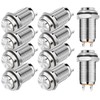 Momentary Waterproof Push Button (High Head)) Silver Stainless Steel Push
