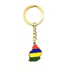 SNS Components Mauritius Africa African Gold Key Ring Chain Country