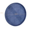 HofferRuffer Round Serving Tray 20'', Elegant Faux Leather Circle Ottoman