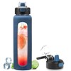 Kodrine 32 oz Glass Water Bottle with Straw and Carry