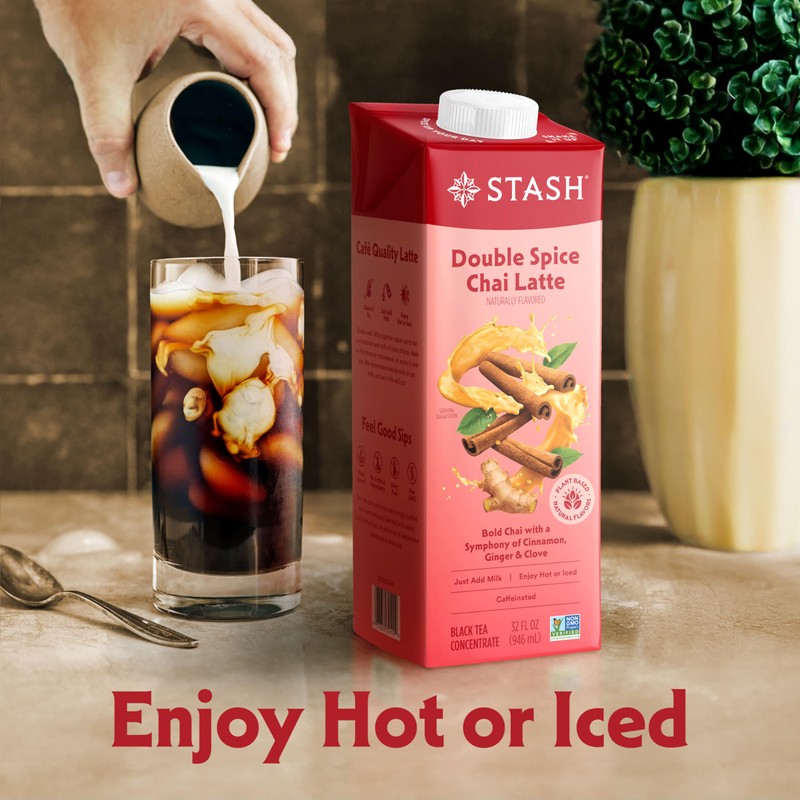 STASH Double Spice Chai Latte Concentrate - Barista Style Caffeinated