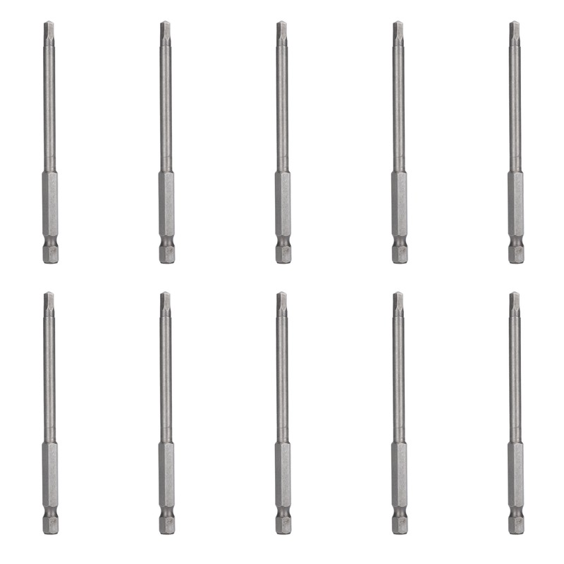 10Pcs 4mm Magnetic Screwdriver Bits Alloy Steel 1/4 Inch Hex