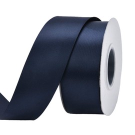 Ribest 1 1/2 inch Navy Blue Double Face Satin Ribbon 25 Yards Per Roll for Gift Wrapping Flower Bouquet Hair Accessories Wedding Birthday